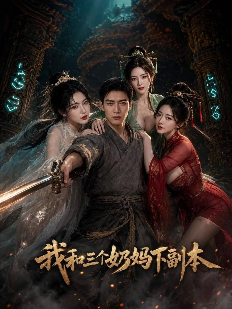 我和三个奶妈下副本海报